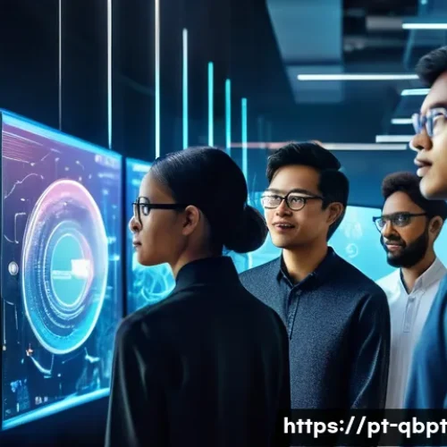 양자 컴퓨터의 상용화 현황 - **Prompt:** A vibrant, futuristic image depicting a diverse group of young scientists and developers...