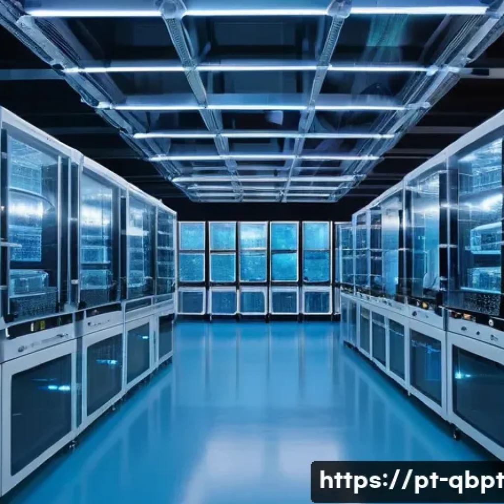 양자 컴퓨터의 프로토타입 개발 현황 - A highly detailed laboratory scene showcasing a cutting-edge quantum computing research facility in ...